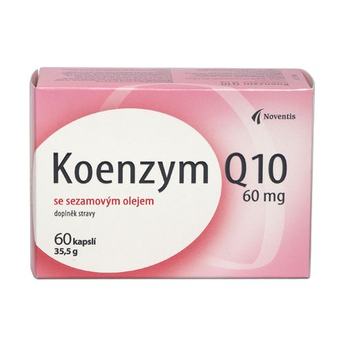 Noventis Koenzym Q10 60 mg se sezamovým olejem 60 kapslí Noventis