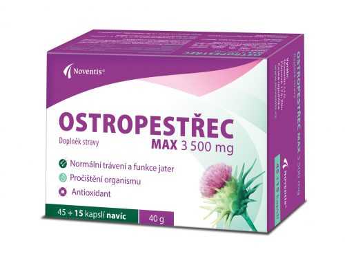 Noventis Ostropestřec Max 3500 mg 45+15 kapslí Noventis