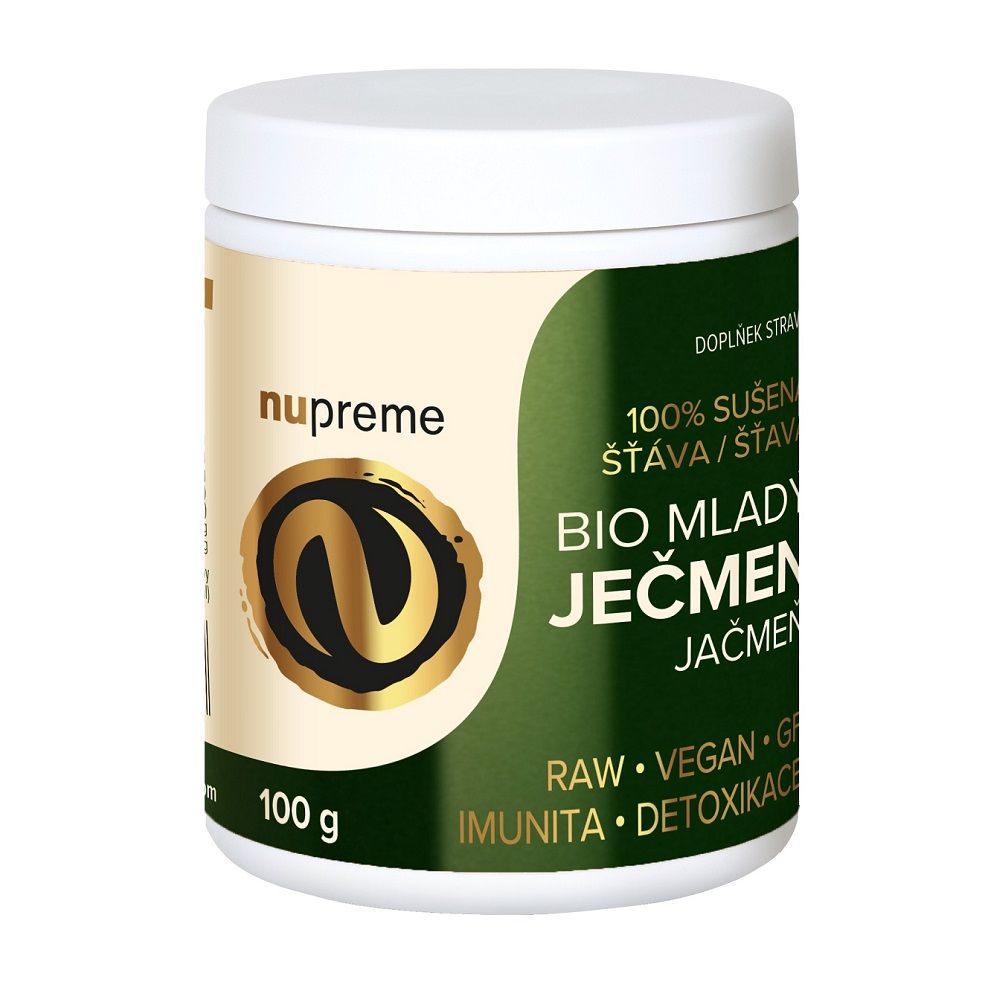 Nupreme Mladý ječmen Premium BIO 100 g Nupreme