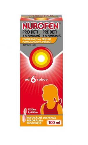 Nurofen pro děti 4 % pomeranč suspenze 100 ml Nurofen