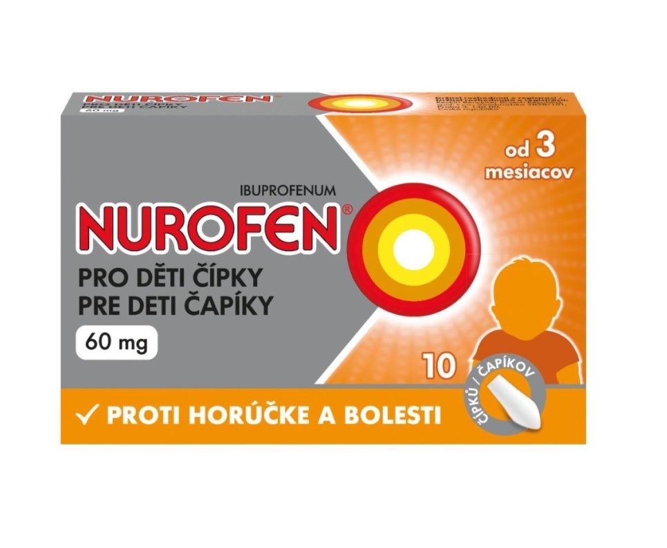 Nurofen pro děti 60 mg 10 čípků Nurofen