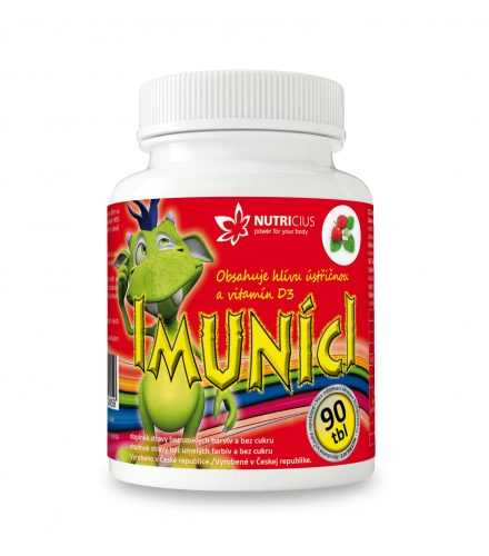 Nutricius Imuníci Hlíva ústřičná s vitaminem D pro děti 90 cucacích tablet Nutricius