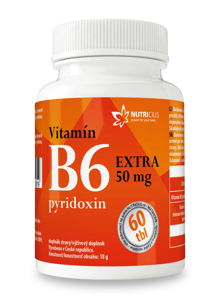 Nutricius Vitamín B6 EXTRA pyridoxin 50 mg 60 tablet Nutricius