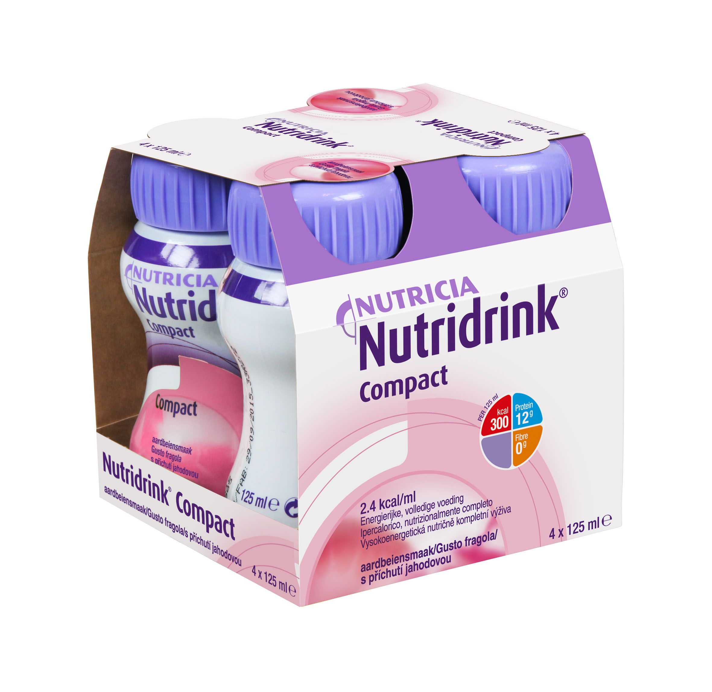 Nutridrink Compact jahoda 4x125 ml Nutridrink