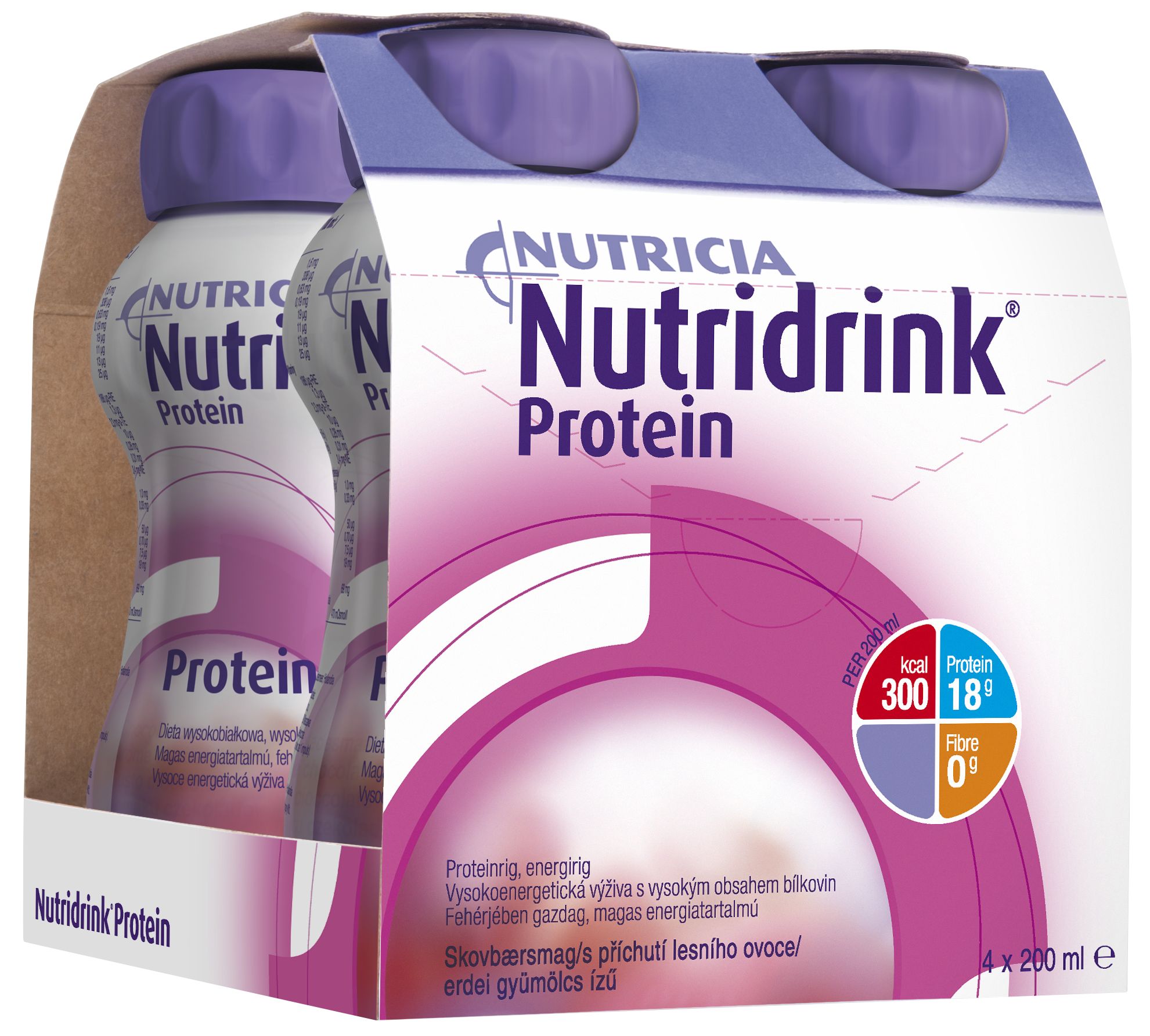 Nutridrink Protein lesní ovoce 4x200 ml Nutridrink