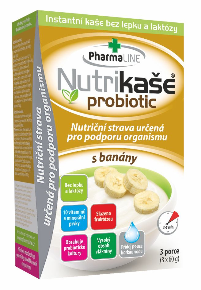 Nutrikaše probiotic s banány 3x60 g Nutrikaše