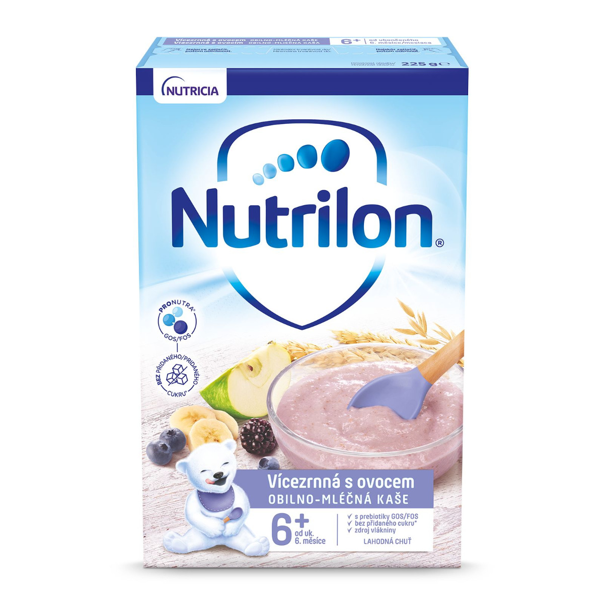 Nutrilon Vícezrnná kaše s ovocem 225 g Nutrilon