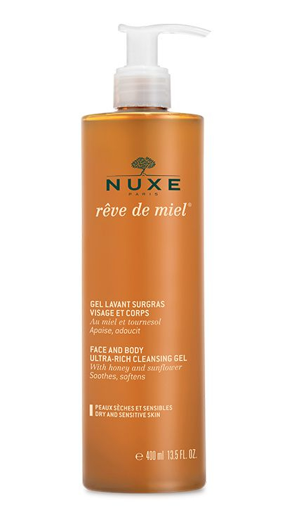 Nuxe Rêve de Miel Zvláčňující sprchový gel na obličej a tělo 400 ml Nuxe