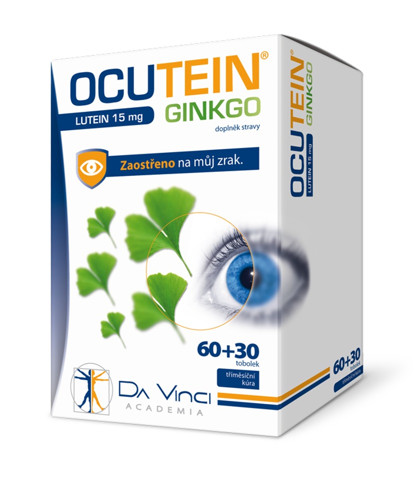 Ocutein Ginkgo Lutein Da Vinci Academia 15 mg 60+30 tobolek Ocutein