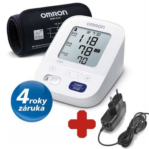 Omron M3 Comfort Intelli digitální tonometr + síťový zdroj Omron