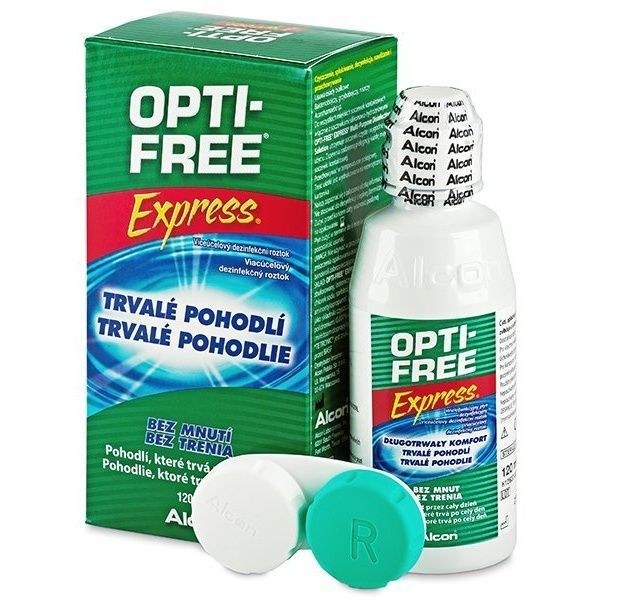 Opti free Express roztok 120 ml + pouzdro na čočky Opti free