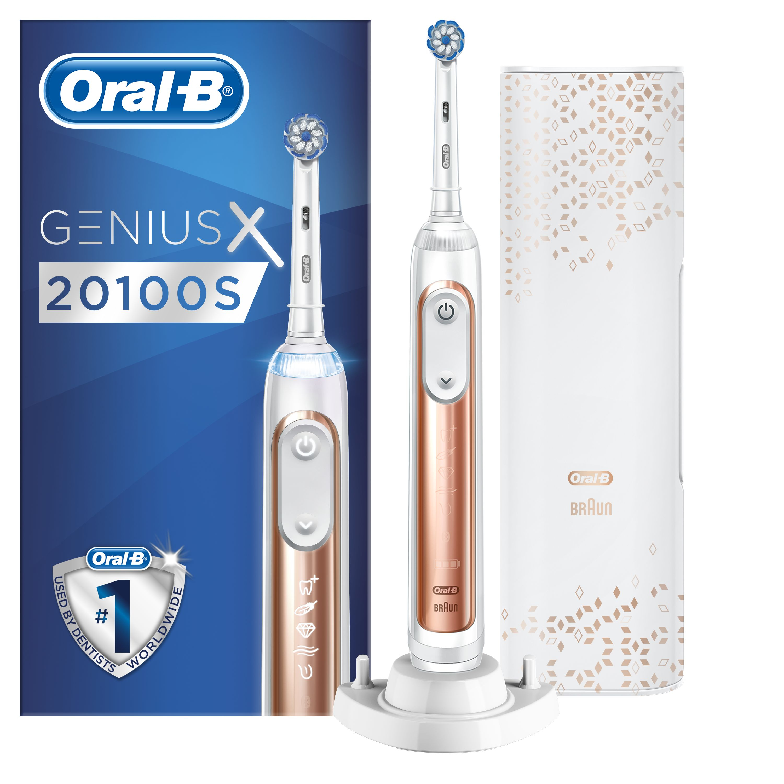 Oral-B Genius X 20100S Rose Gold elektrický zubní kartáček Oral-B