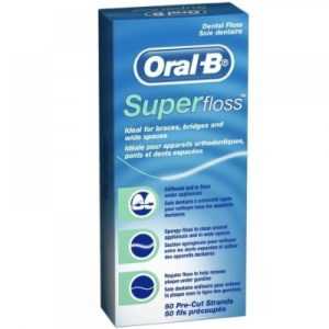 Oral-B SuperFloss zubní nit voskovaná 50 ks Oral-B