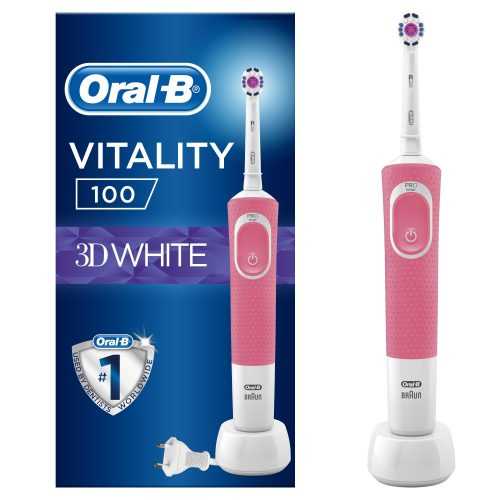 Oral-B Vitality 100 3D White Pink elektrický zubní kartáček Oral-B
