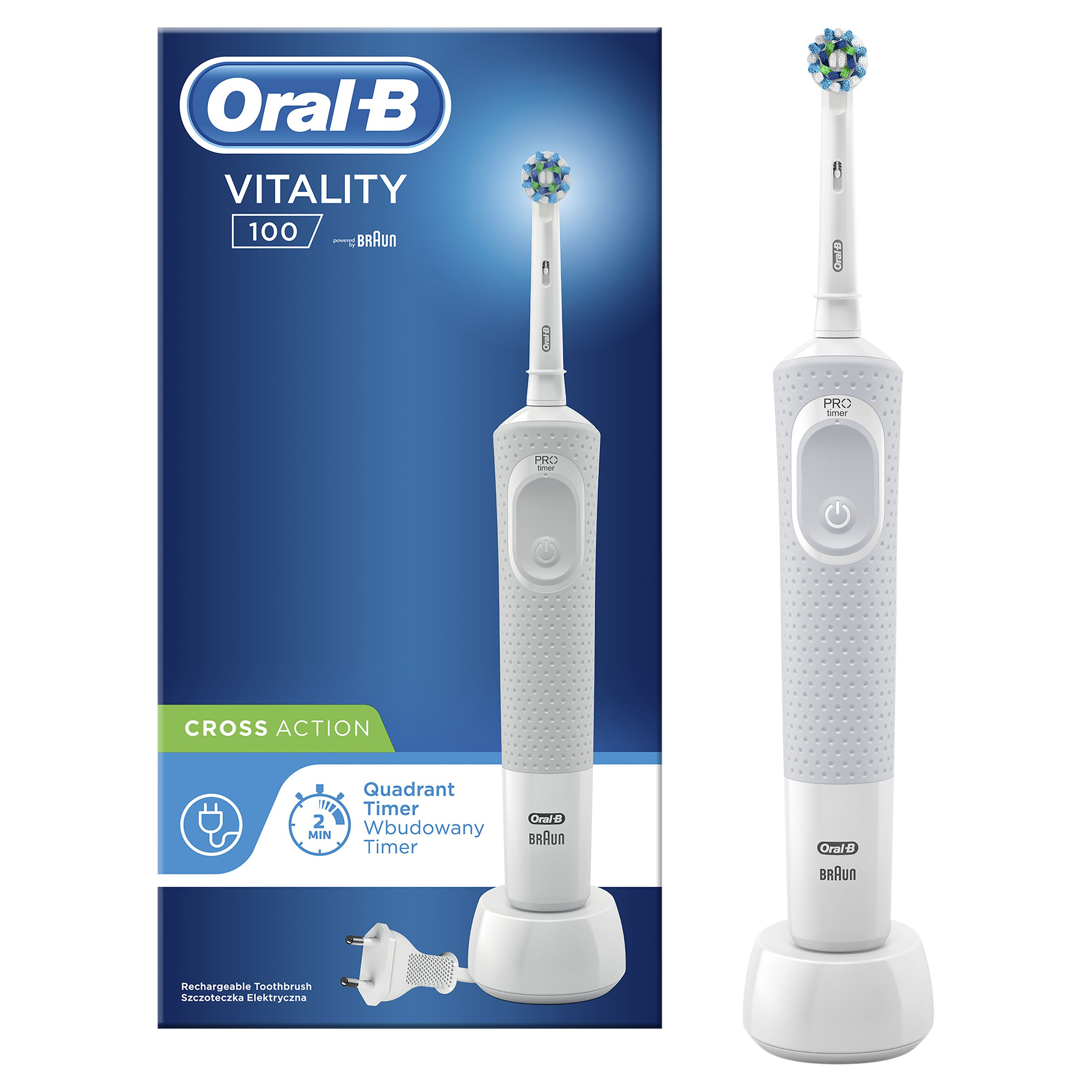 Oral-B Vitality D100 White elektrický zubní kartáček Oral-B