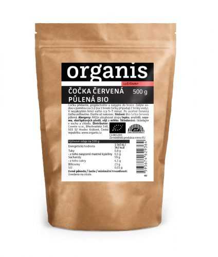 Organis Čočka červená půlená BIO 500 g Organis