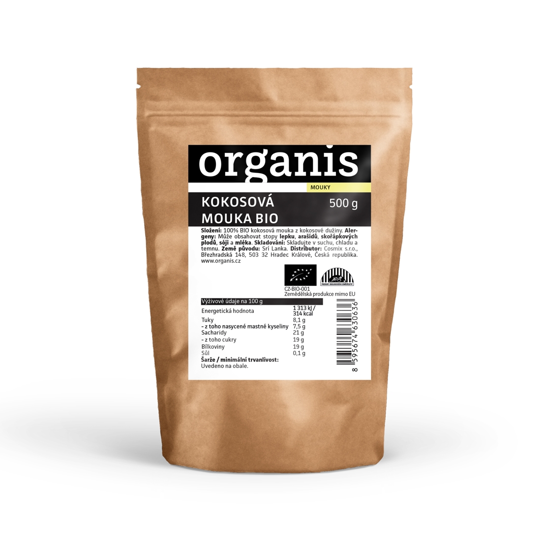 Organis Kokosová mouka BIO 500 g Organis