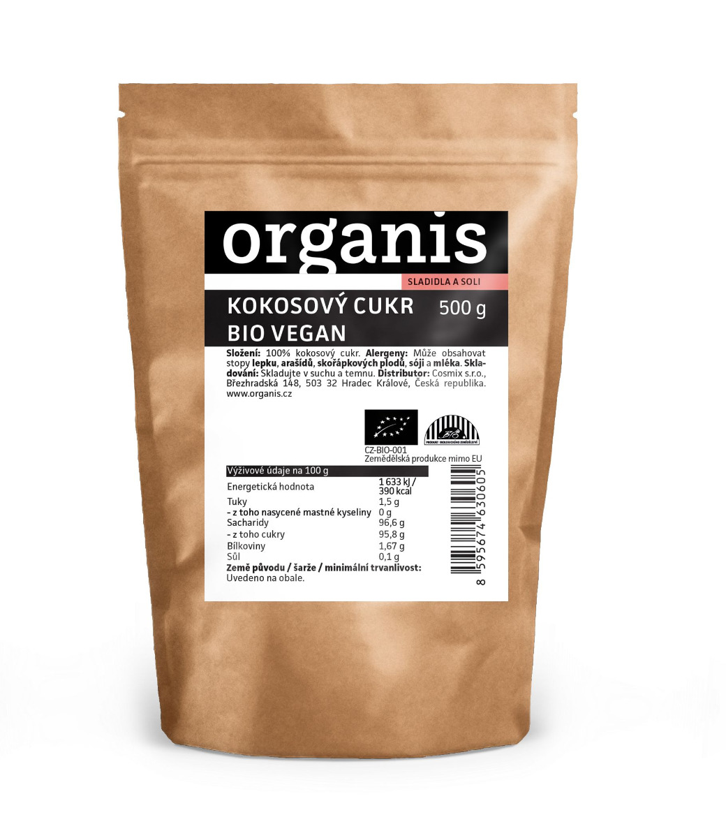 Organis Kokosový cukr BIO 500 g Organis