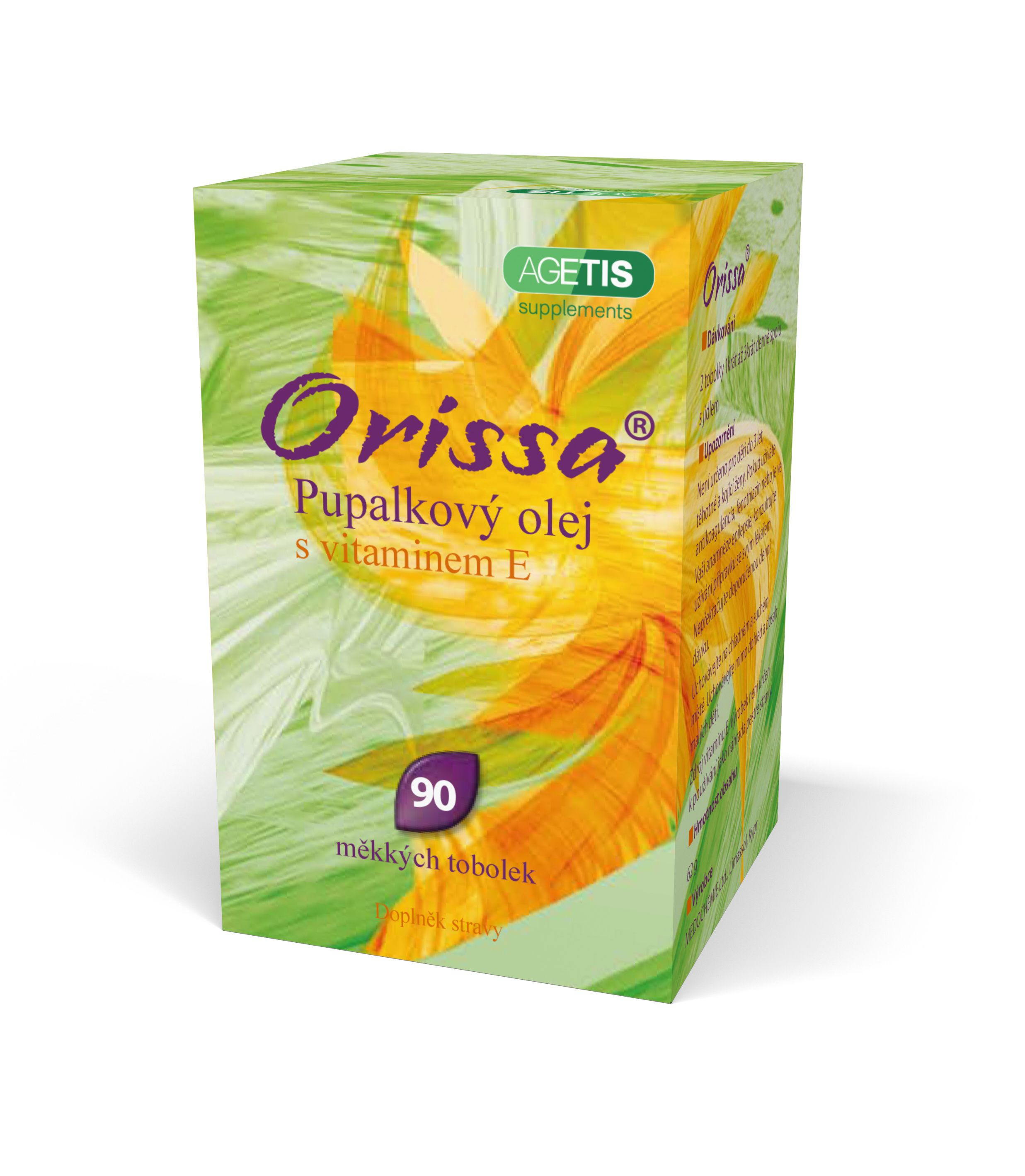 Orissa Pupalkový olej s vitaminem E 90 tobolek