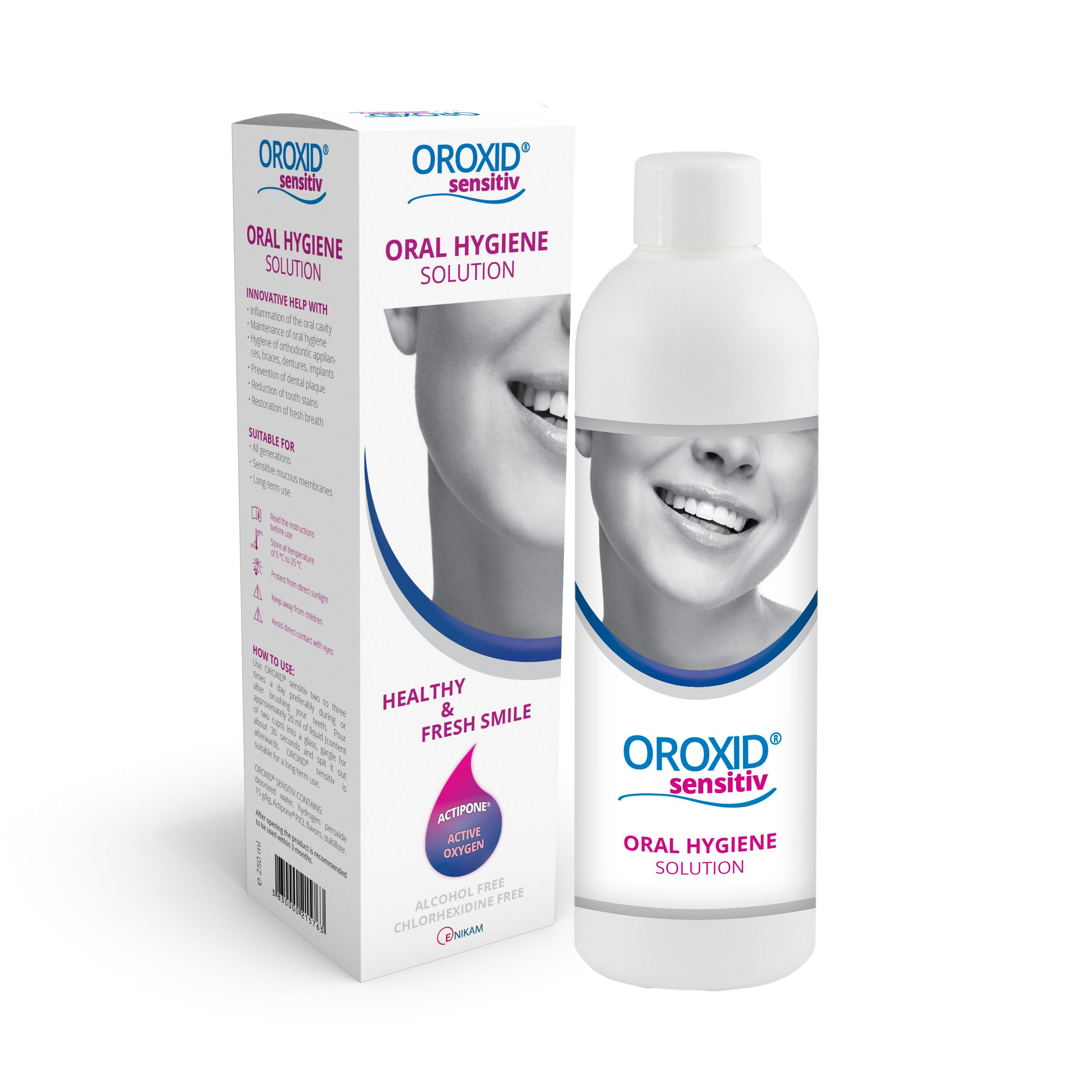 Oroxid sensitiv roztok pro ústní hygienu 250 ml Oroxid