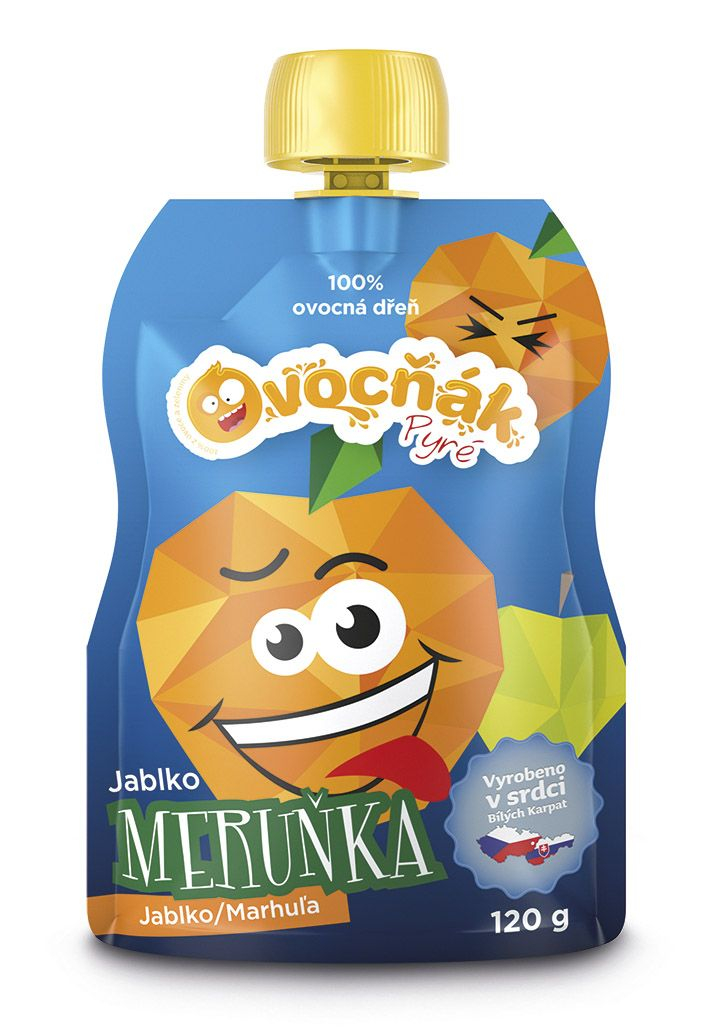 Ovocňák jablko-meruňka 100% pyré 120 g Ovocňák