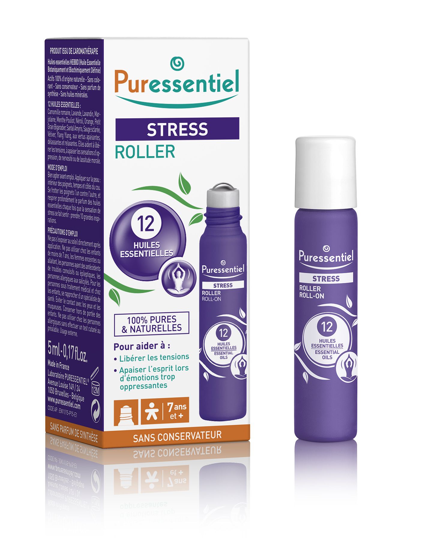 PURESSENTIEL Roll-on proti stresu 5 ml PURESSENTIEL