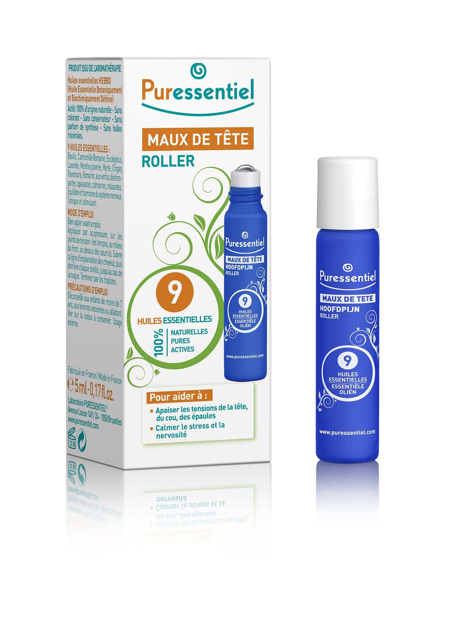 PURESSENTIEL Roll-on s esenciálními oleji 5 ml PURESSENTIEL