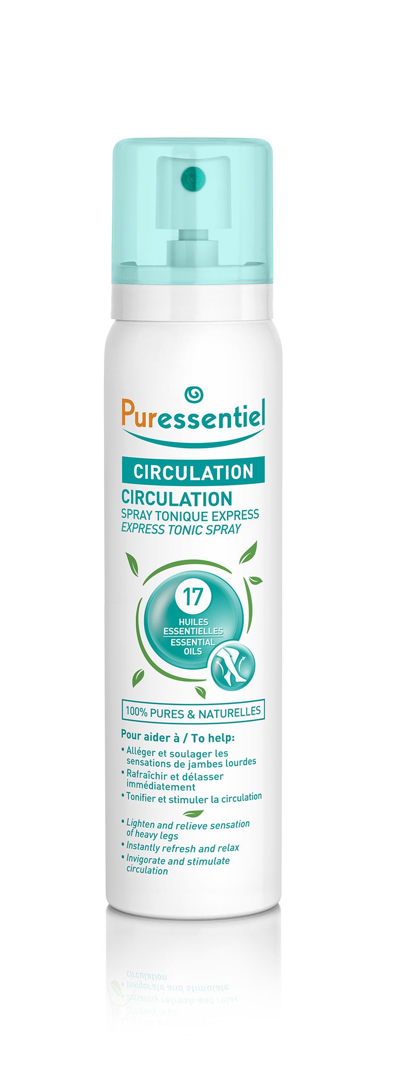 PURESSENTIEL Sprej na unavené a oteklé nohy 100 ml PURESSENTIEL