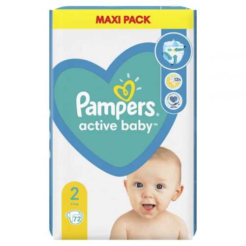 Pampers Active Baby vel. 2 Maxi Pack 4-8 kg dětské pleny 72 ks Pampers