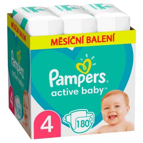Pampers Active Baby vel. 4 Monthly Pack 9-14 kg dětské pleny 180 ks Pampers