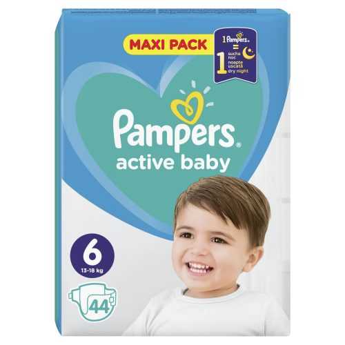 Pampers Active Baby vel. 6 Maxi Pack 13-18 kg dětské pleny 44 ks Pampers