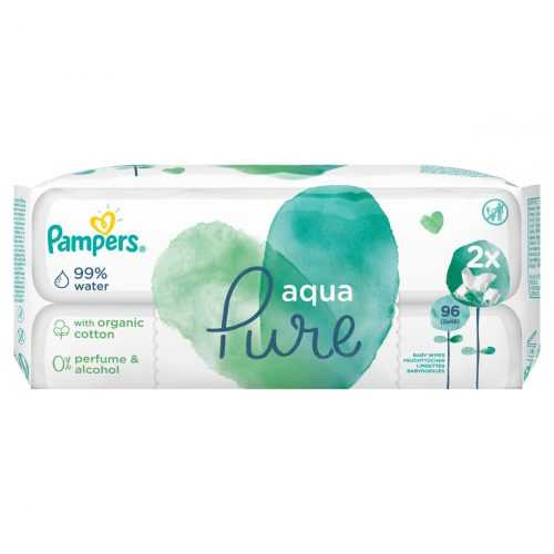 Pampers Aqua Pure vlhčené ubrousky 2x48 ks Pampers