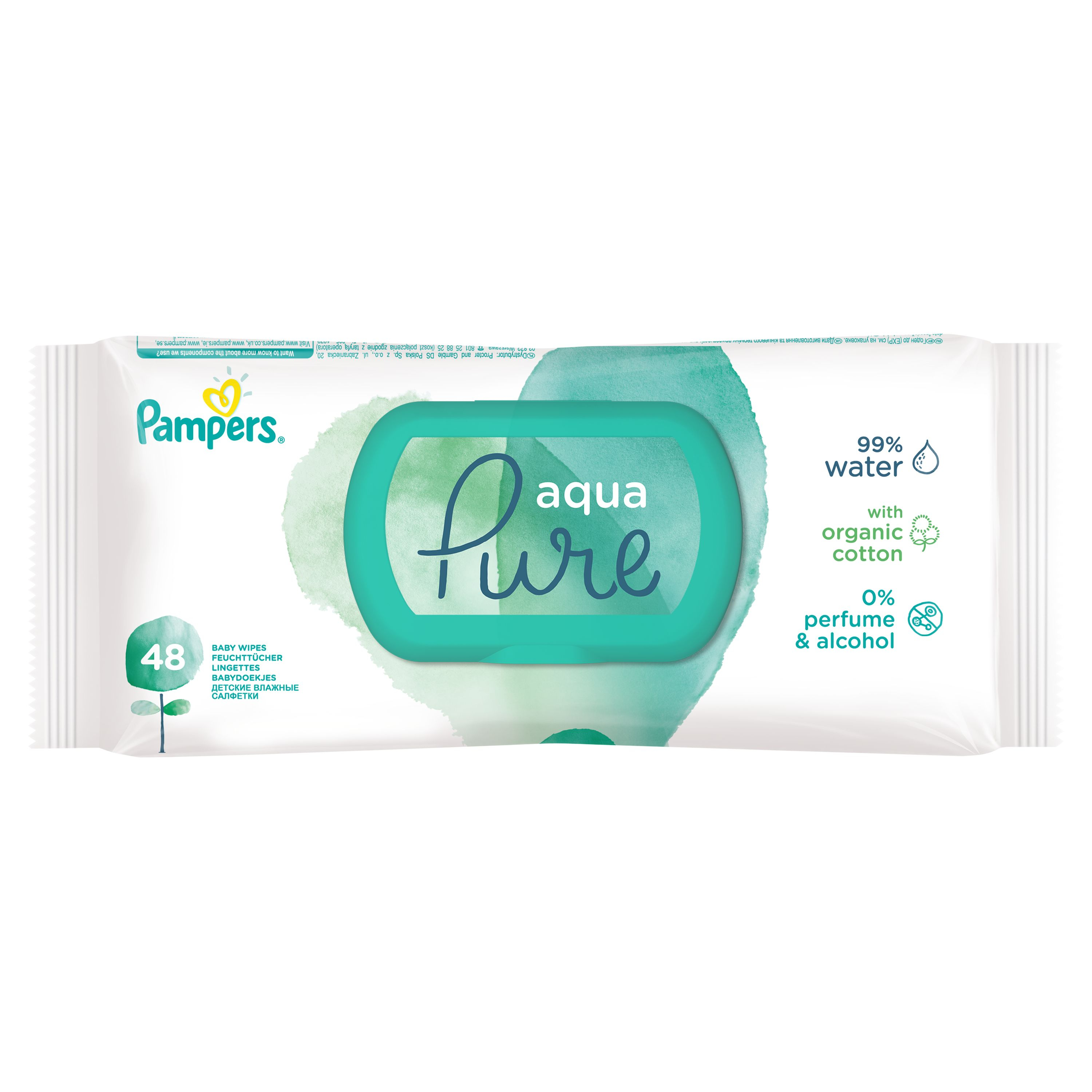 Pampers Aqua Pure vlhčené ubrousky 48 ks Pampers