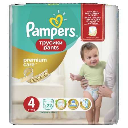 Pampers Premium Care Pants vel. 4 9-14 kg plenkové kalhotky 22 ks Pampers