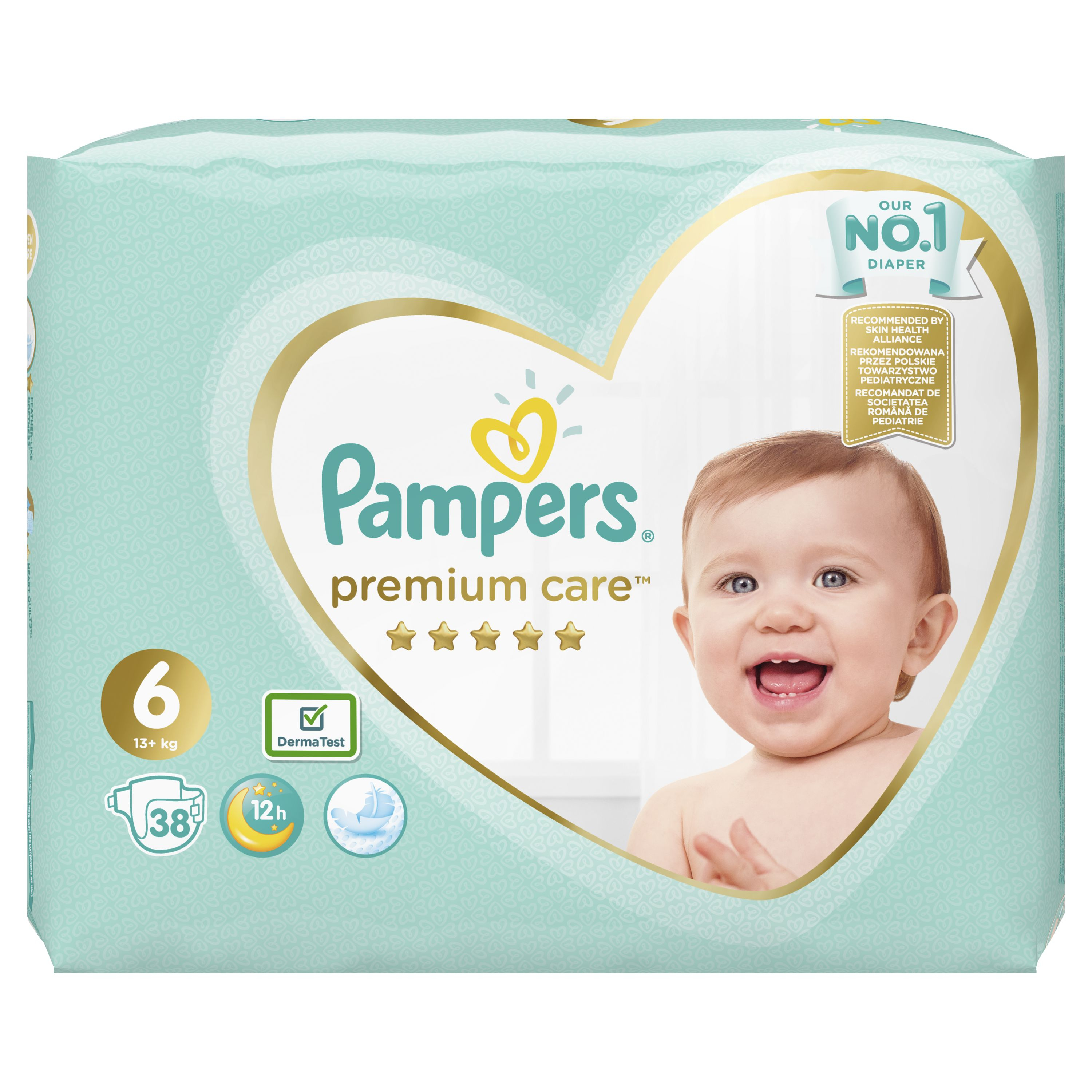 Pampers Premium Care vel. 6 13+ kg dětské pleny 38 ks Pampers