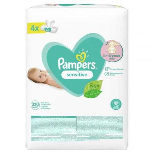 Pampers Sensitive XXL vlhčené ubrousky 4x80 ks Pampers