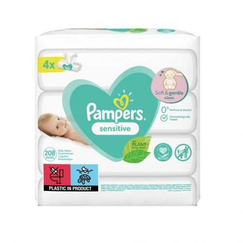 Pampers Sensitive vlhčené ubrousky 4x52 ks Pampers