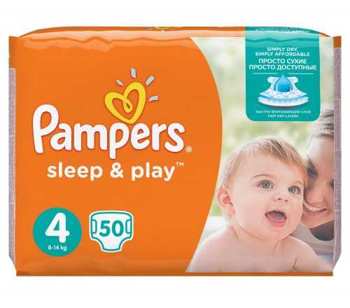 Pampers Sleep & Play vel. 4 Maxi 8-14 kg dětské pleny 50 ks Pampers