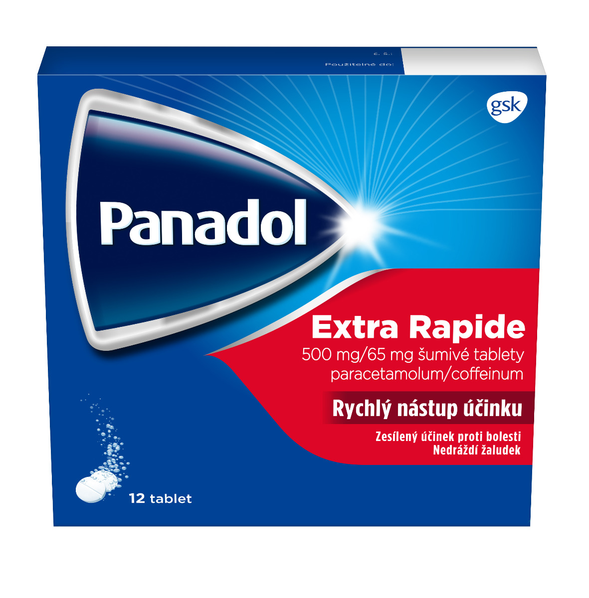 Panadol Extra Rapide 12 šumivých tablet Panadol
