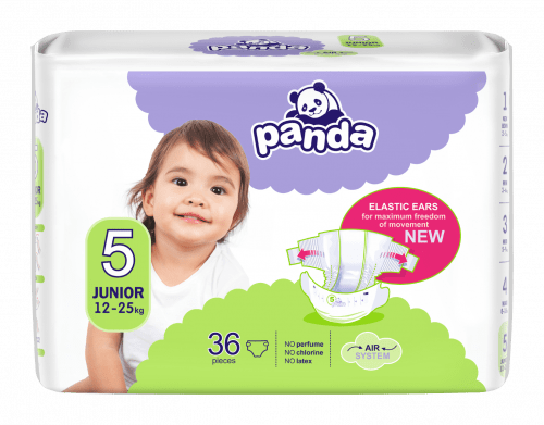 Panda Junior vel. 5 12-25 kg dětské pleny 36 ks Panda