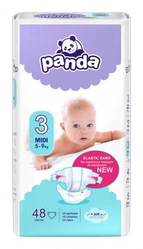 Panda Midi vel. 3 5-9 kg dětské pleny 48 ks Panda