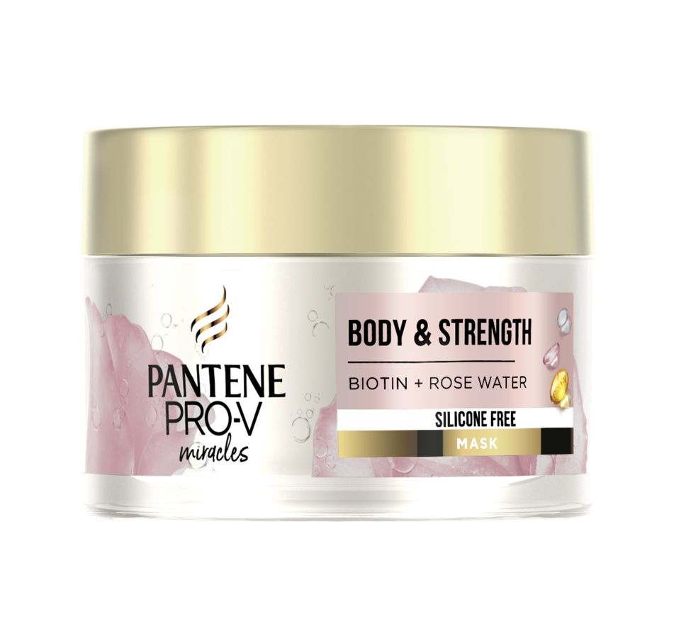 Pantene Pro-V Body & Strength Rose Water vlasová maska 160 ml Pantene Pro-V