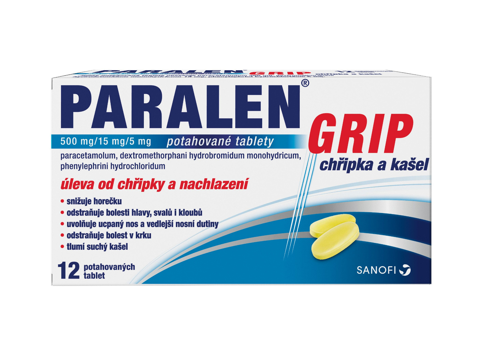 Paralen Grip Chřipka a kašel 12 tablet Paralen