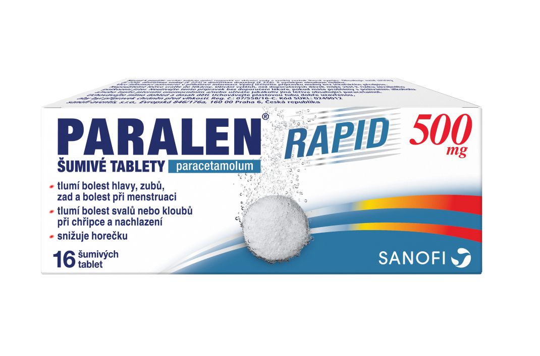 Paralen Rapid 500 mg 16 šumivých tablet Paralen