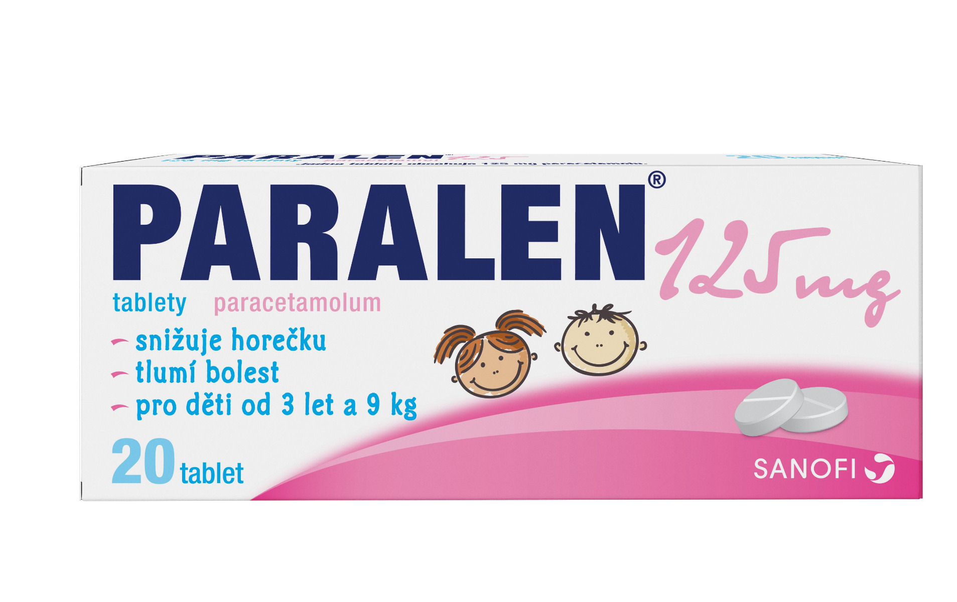 Paralen pro děti 125 mg 20 tablet Paralen
