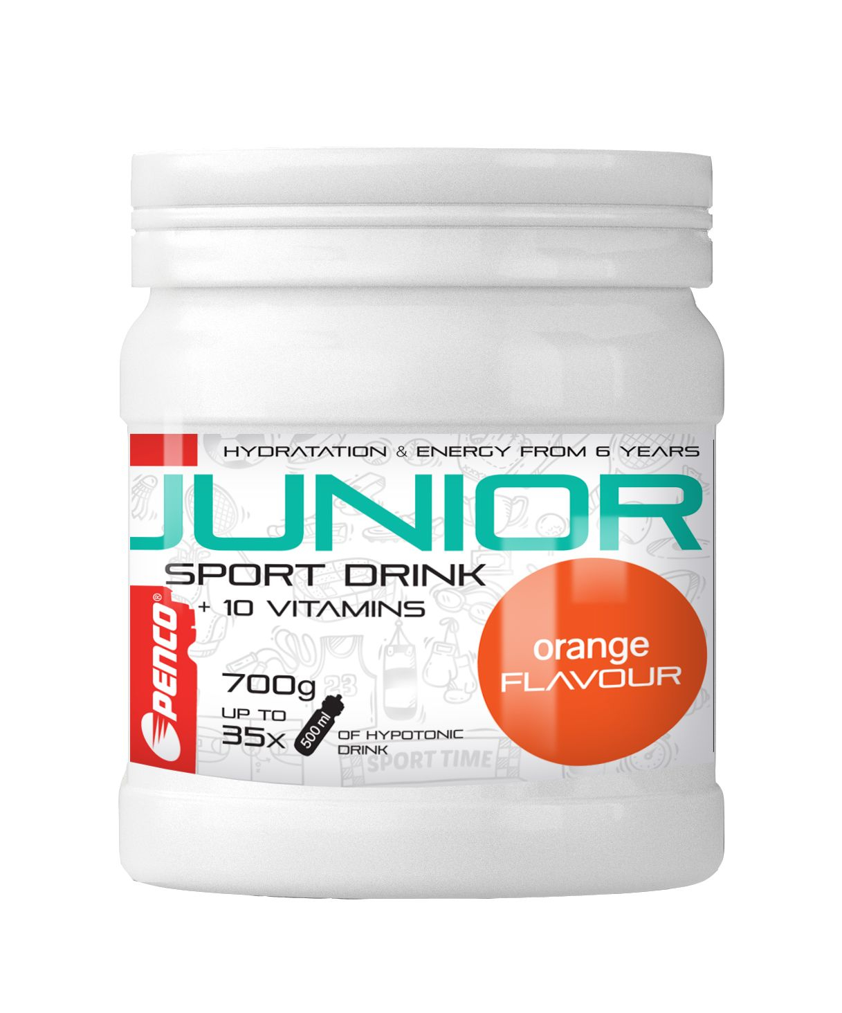 Penco Junior Sport Drink pomeranč 700 g Penco
