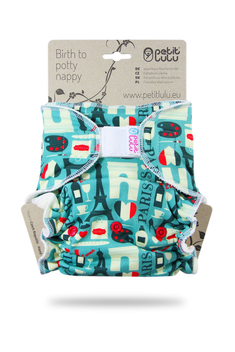 Petit Lulu Kalhotková plena suchý zip 1 ks Paříž Petit Lulu