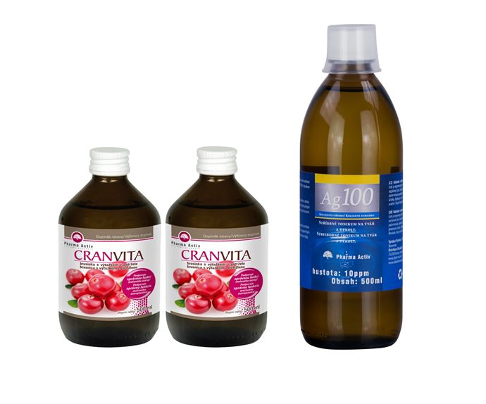 Pharma Activ Cranvita 1+1 500 ml + Ag100 10ppm 500 ml Pharma Activ