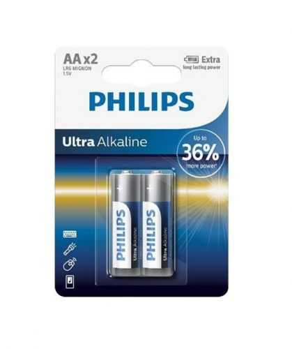 Philips Baterie Ultra Alkaline AA LR6E2B/10 2 ks Philips