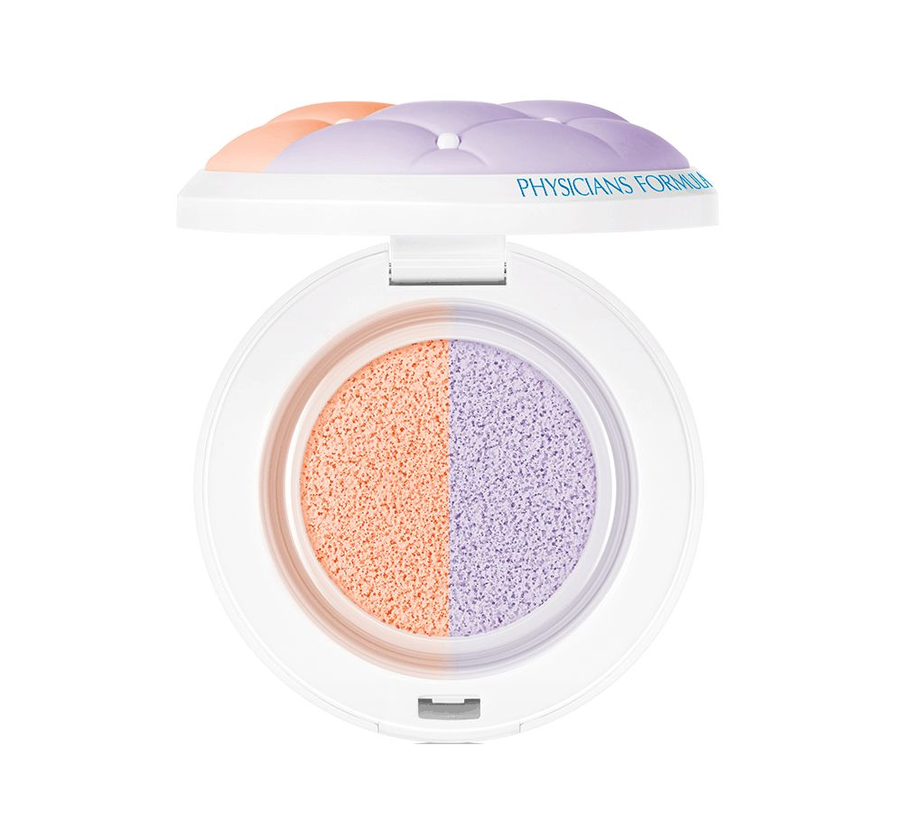 Physicians Formula Mineral Wear Talc-Free Minerální cushion korektor + báze 2v1 barva broskvová/levandulová Physicians Formula